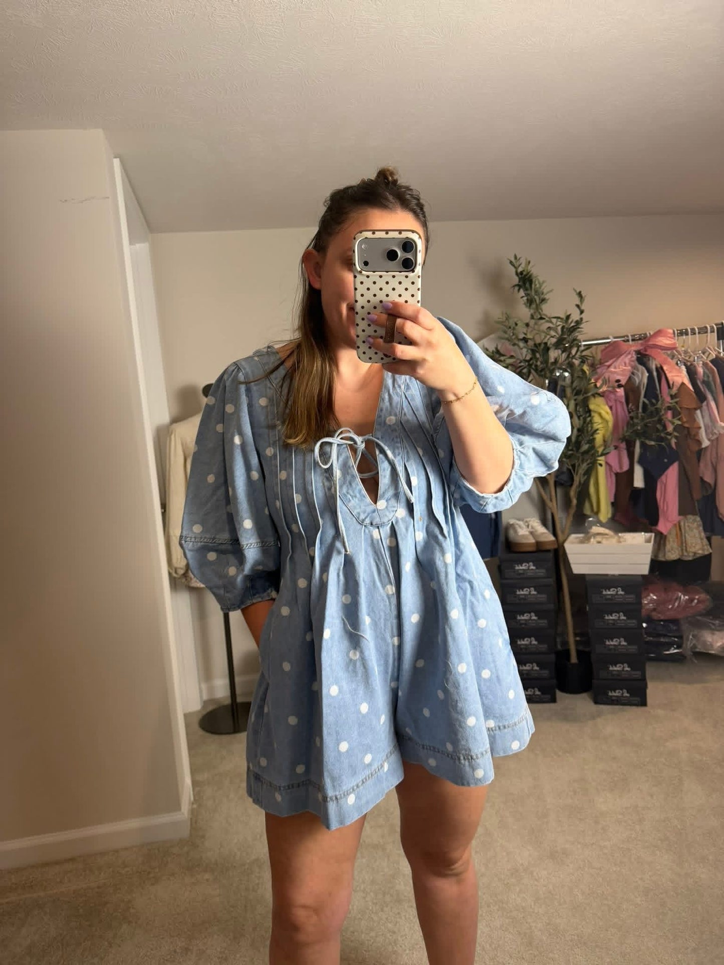 Jenna Denim Romper