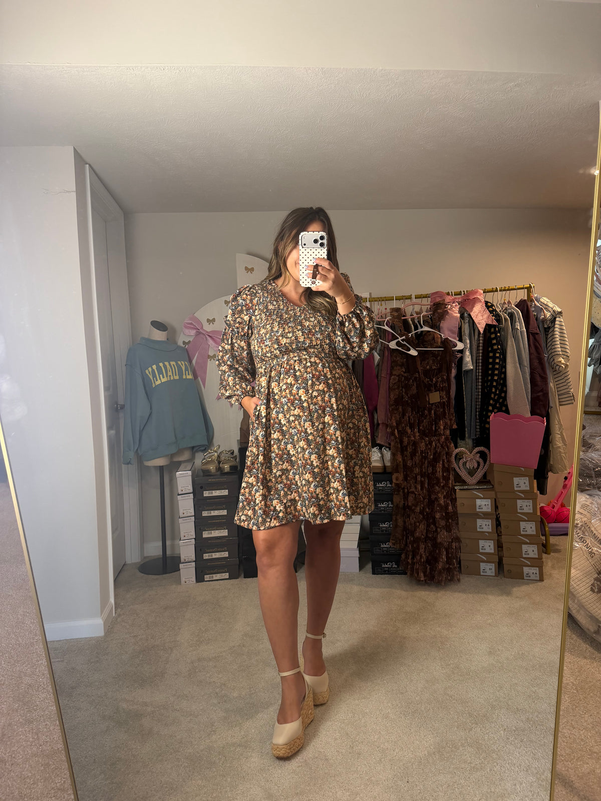 Fall Floral Mini Dress