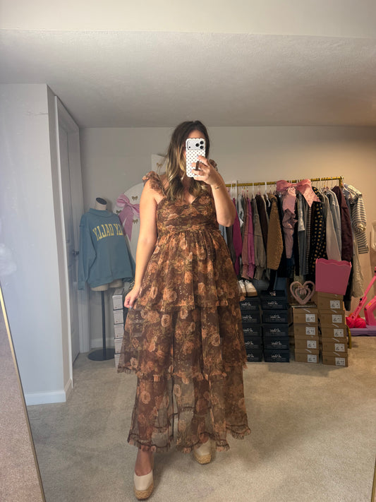 Tiered Floral Maxi Dress