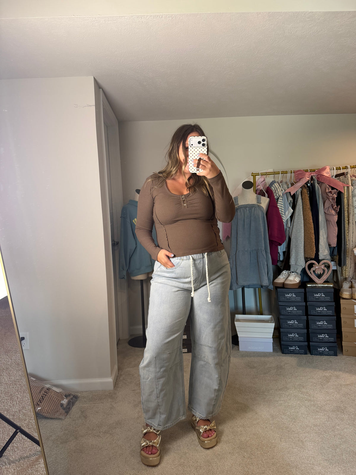 RIBBED CHOCOLATE LONG SLEEVE