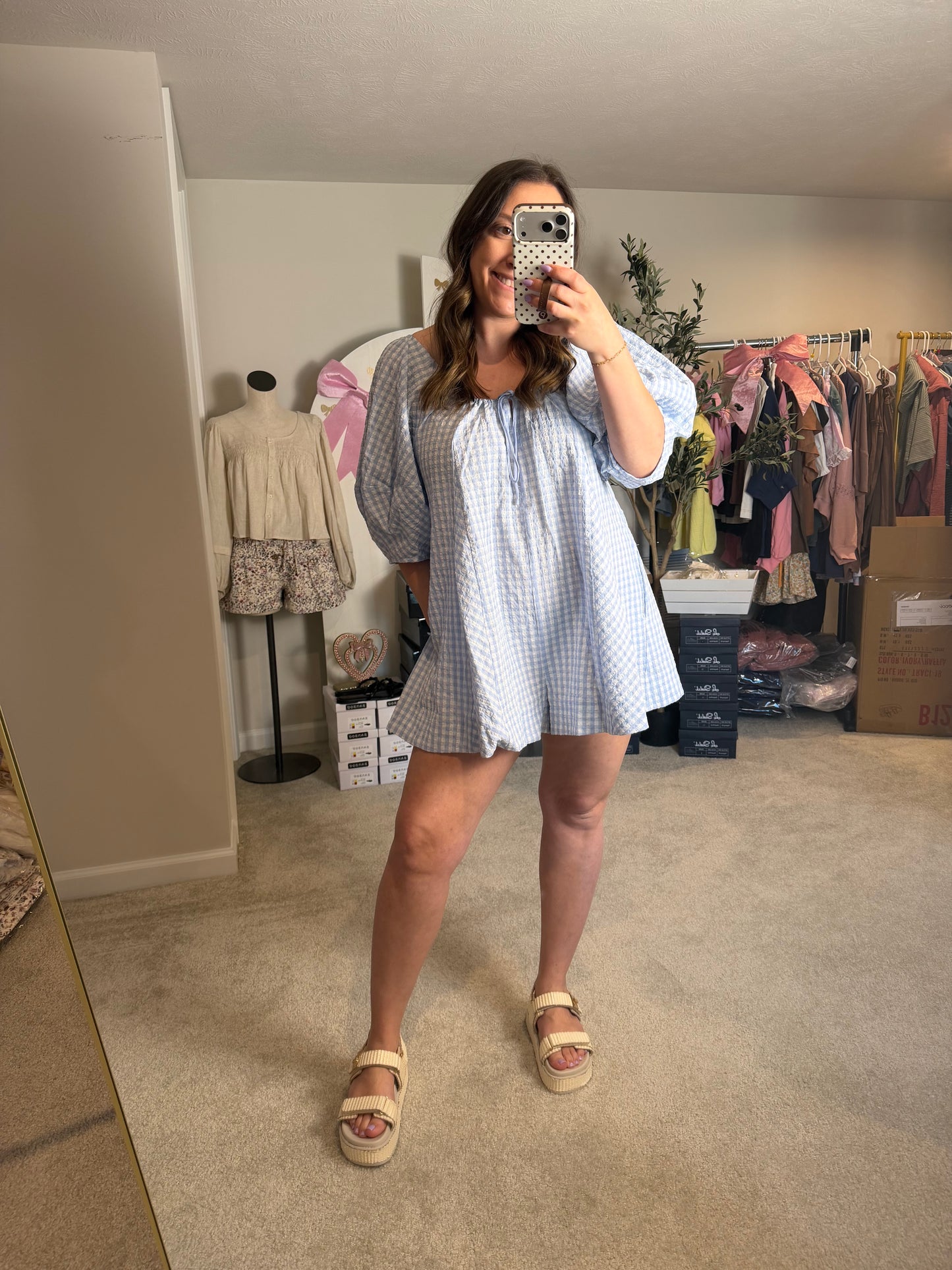 The Lauren Gingham Romper