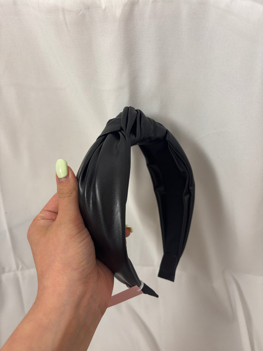 Black Leather Headband