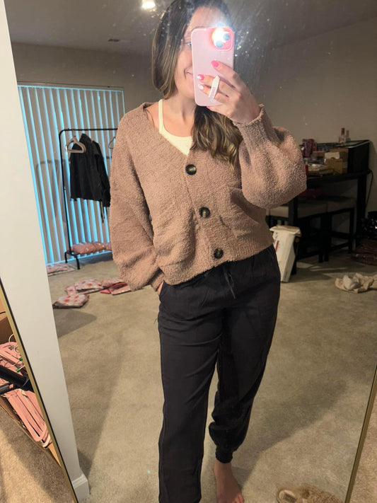 Brown Cozy Cardigan