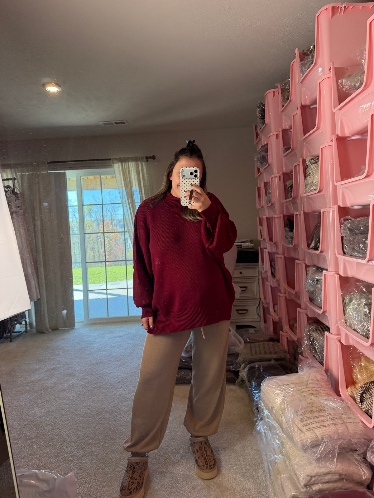 Oversized Maroon Sweater