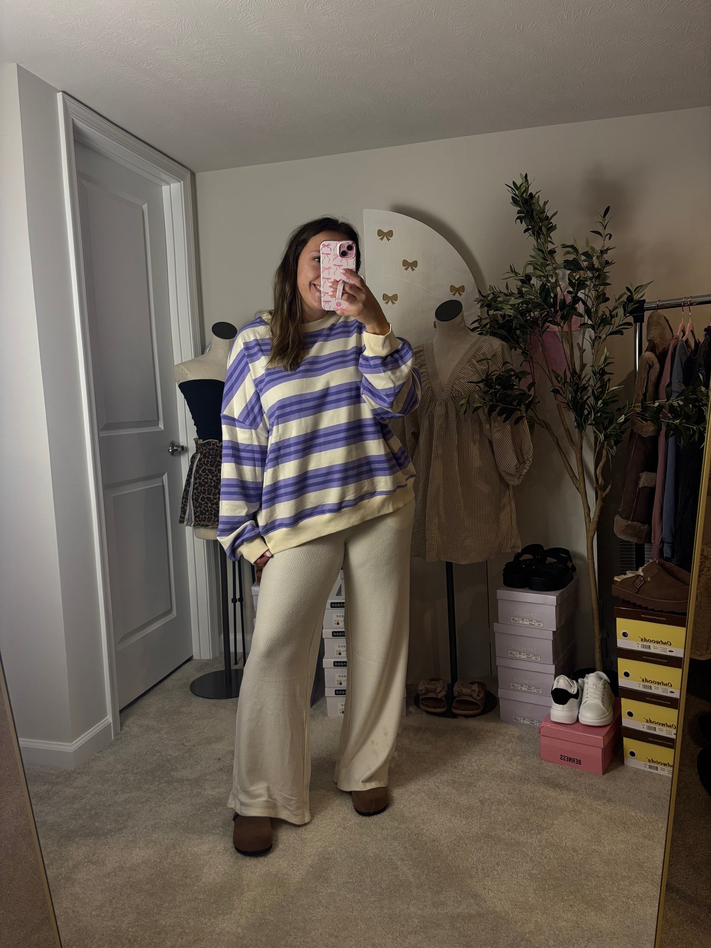 Oversized Striped Bucketlist Crew