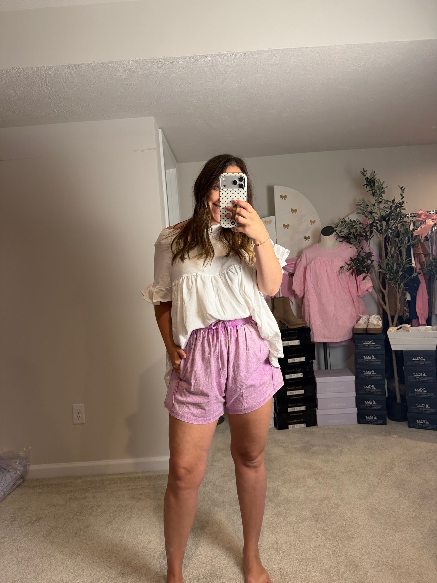 MINERAL WASH BAGGY SHORTS - 2 COLORS
