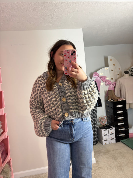 THE JENNA ~ STRIPED CHUNKY CARDIGAN