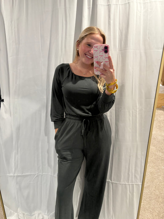 Charcoal Wide Leg Jumpsuit