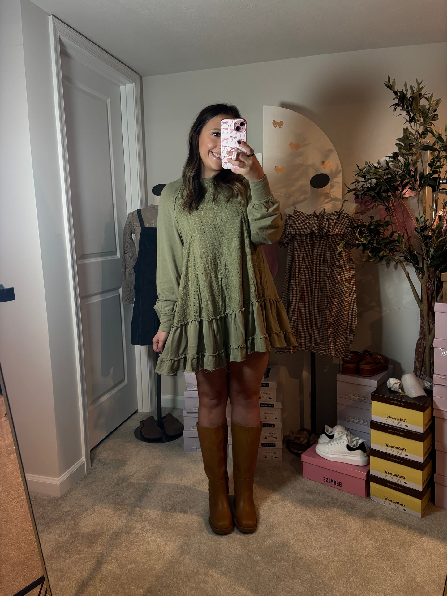 French Terry Eyelet Dress