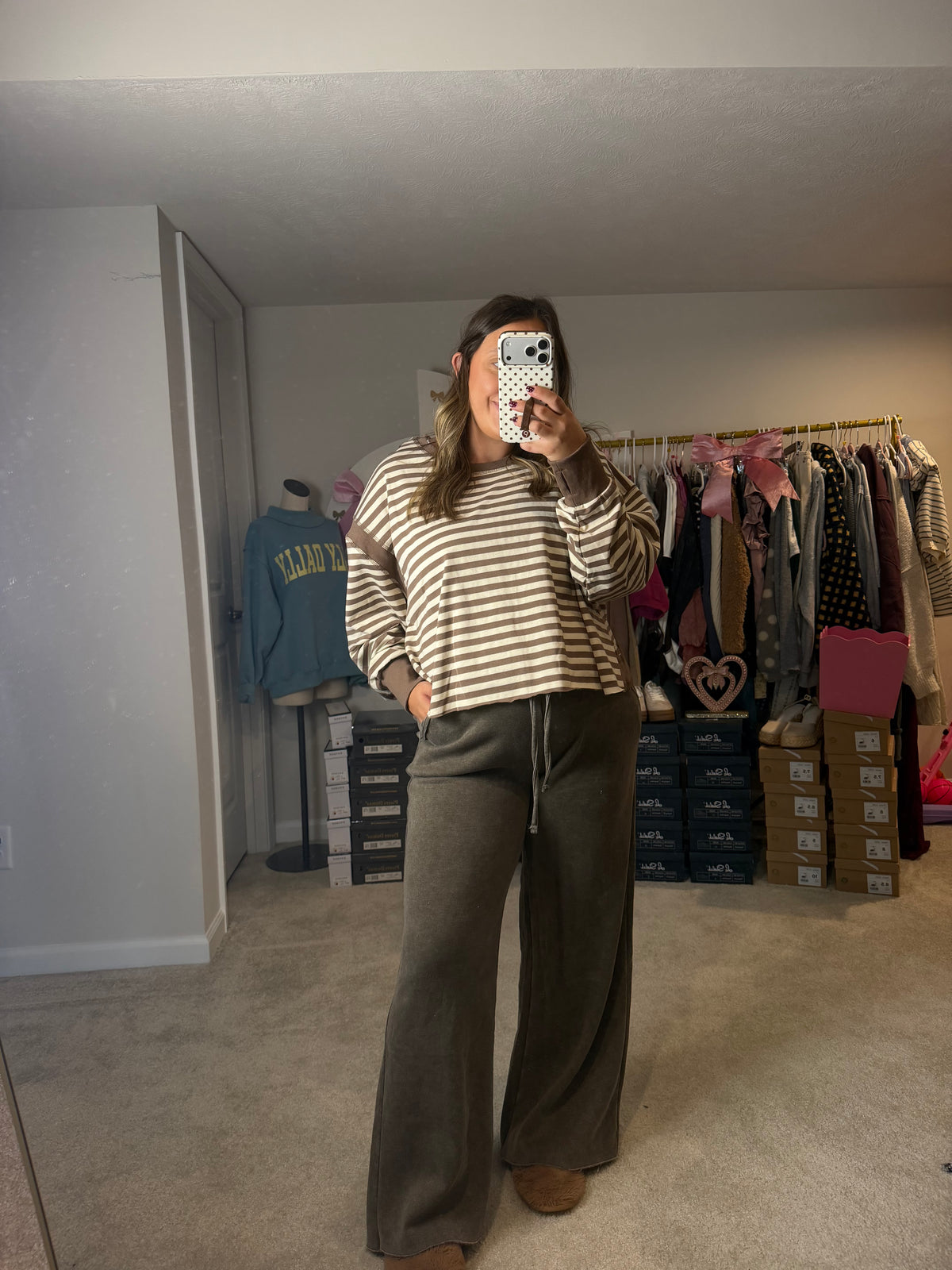 OPEN BACK STRIPED TOP