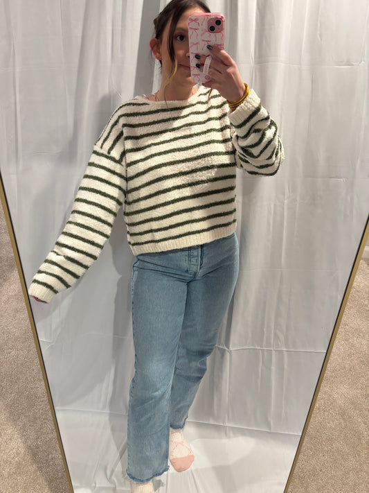 Pistachio Striped Sweater