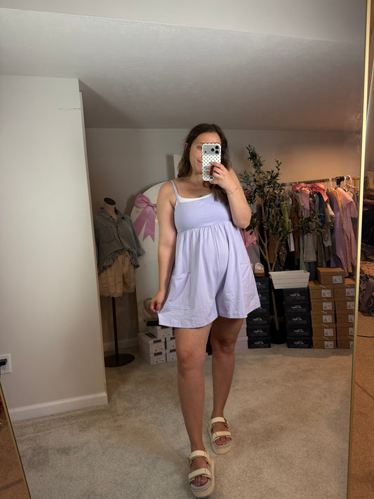 Lavender Strappy Romper