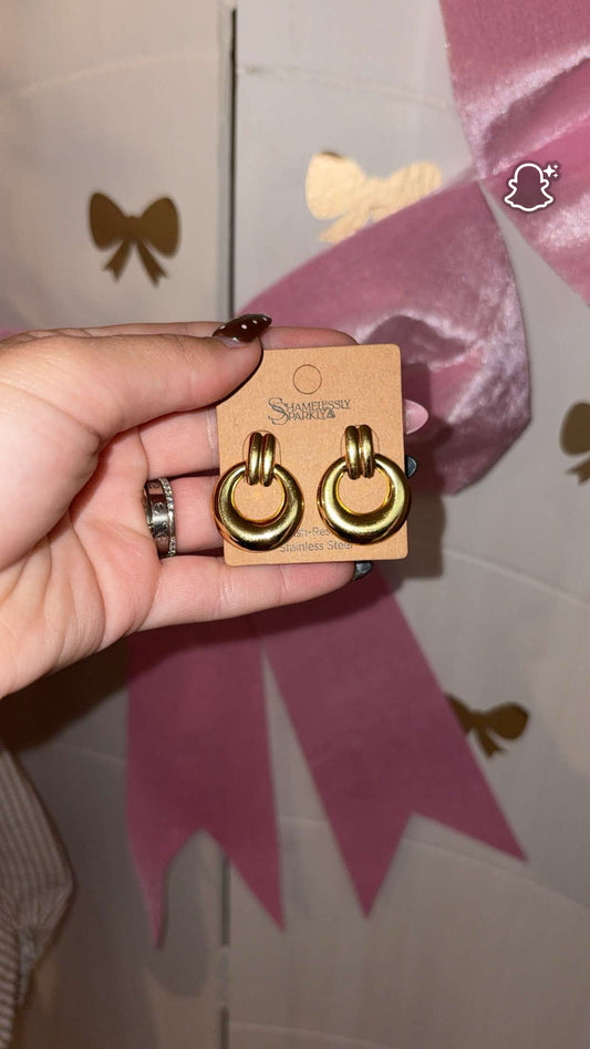 Gold Hoop Stud