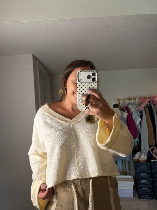 FRENCH TERRY OPEN BACK TOP