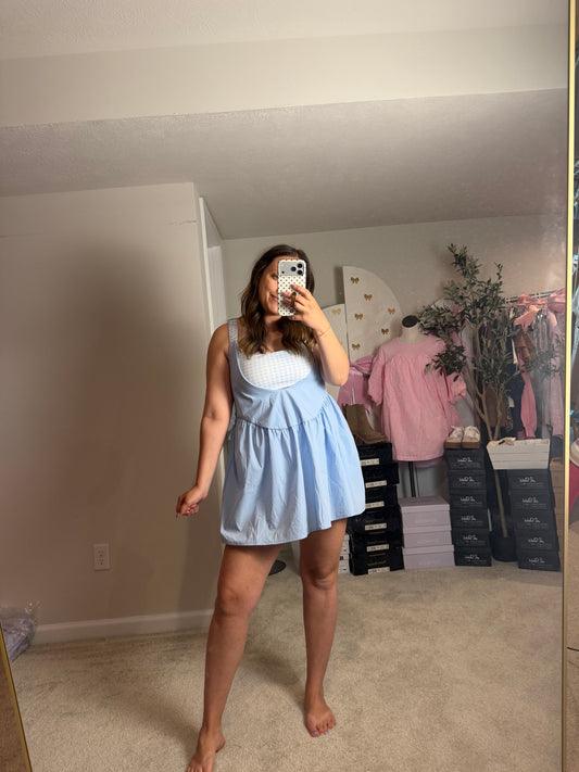 GINGHAM ACTIVE DRESS