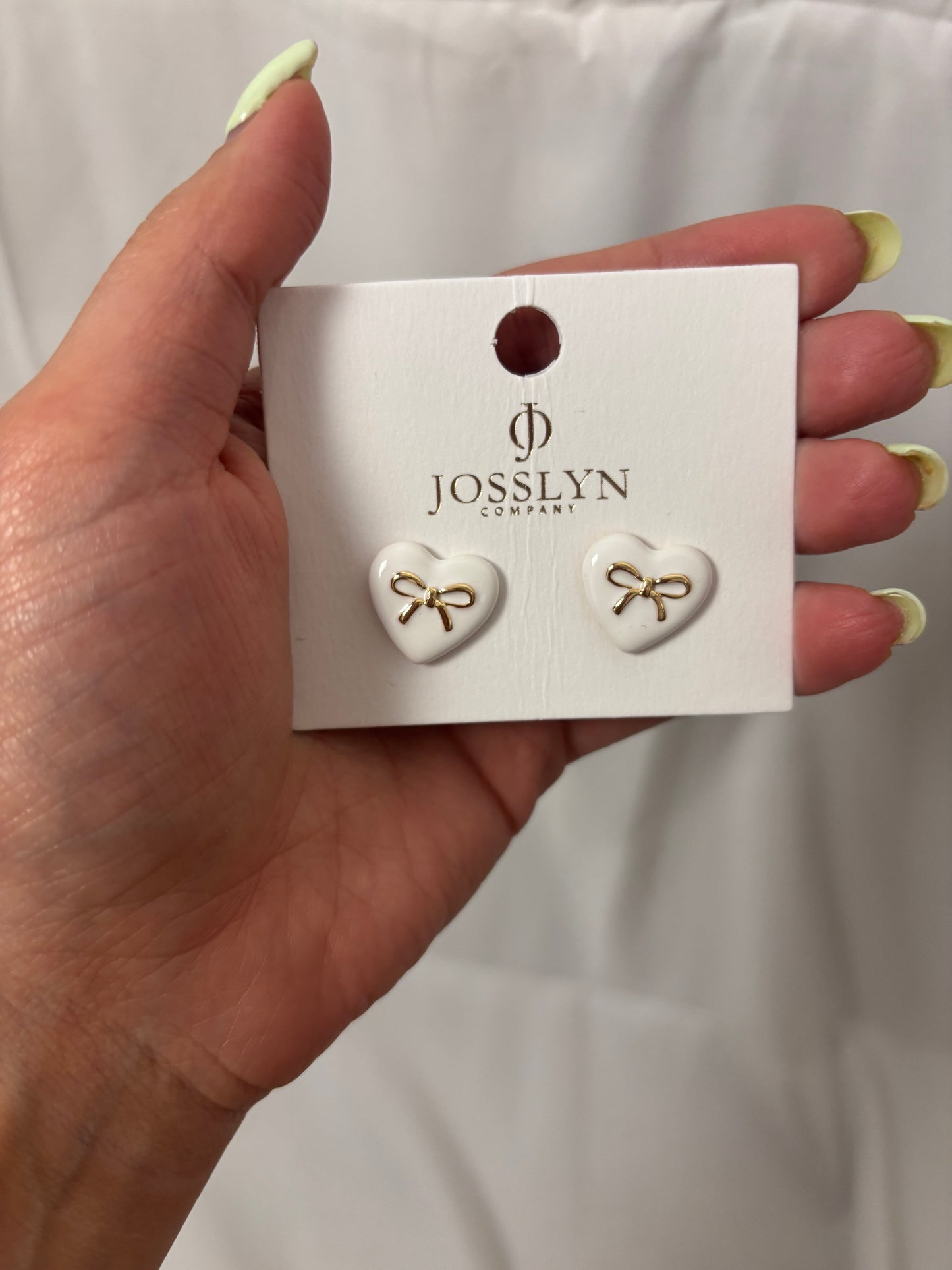 Heart Bow Studs