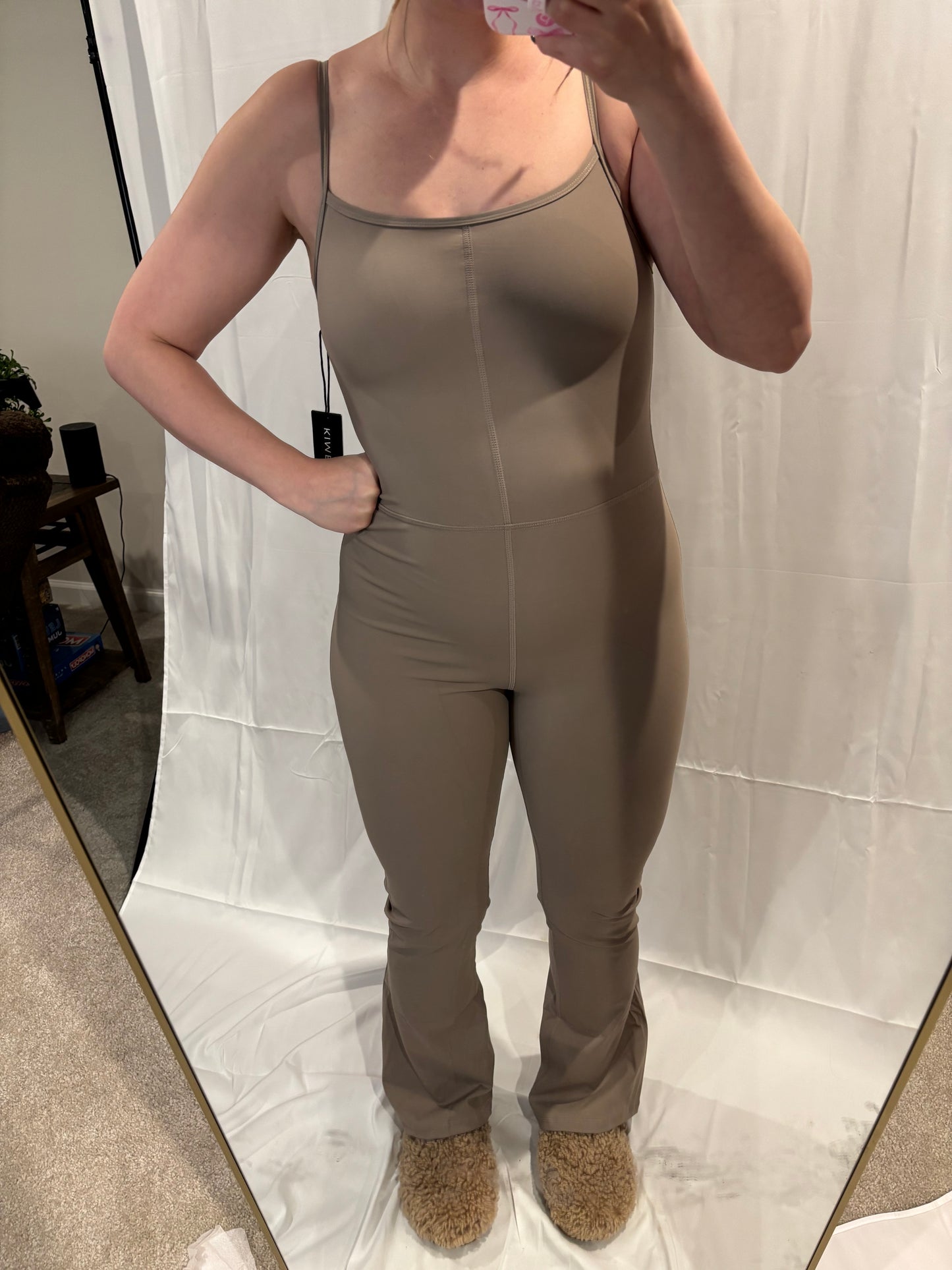 Taupe Wide Leg Jumpsuit