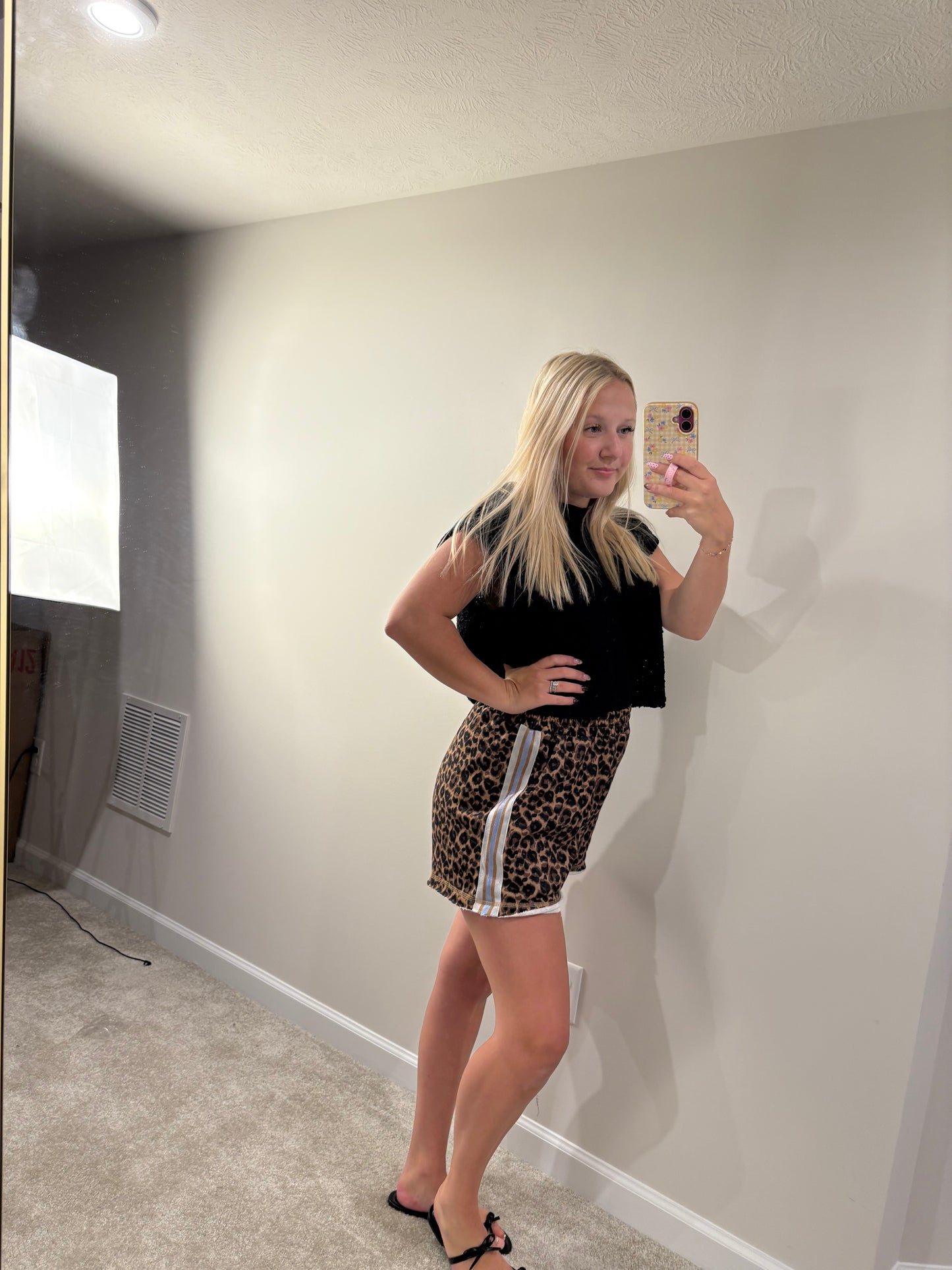 Leopard Track Shorts