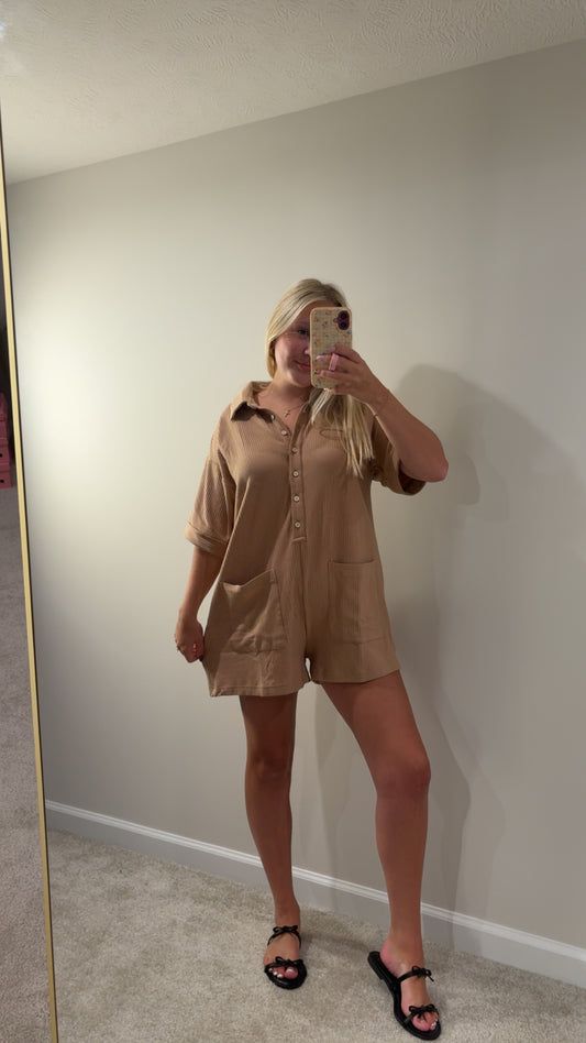 Missy Taupe Romper