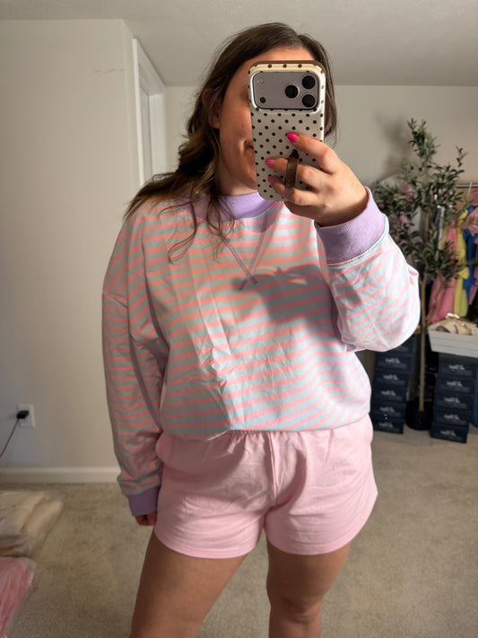 THE DAWN ~ STRIPED SPRING PULLOVER