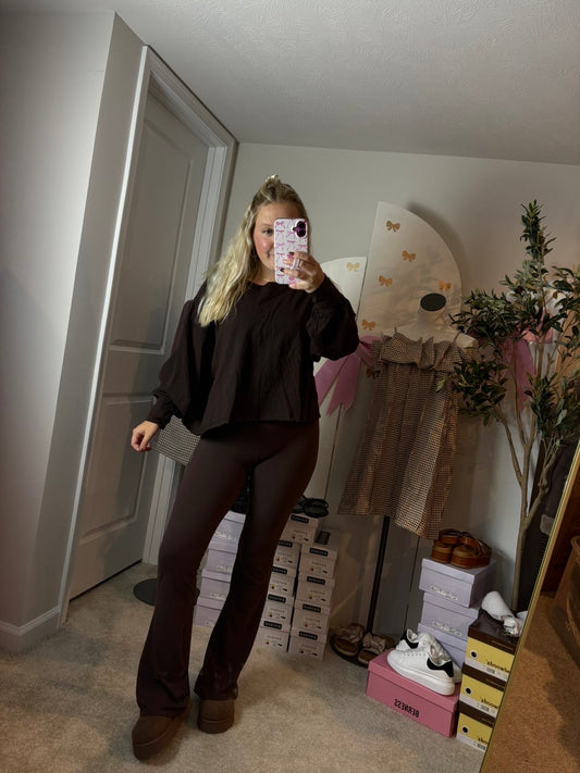 Open Back Long Sleeve Top