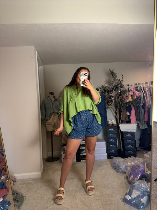 DOLMAN TEXTURED TEE - 2 COLORS