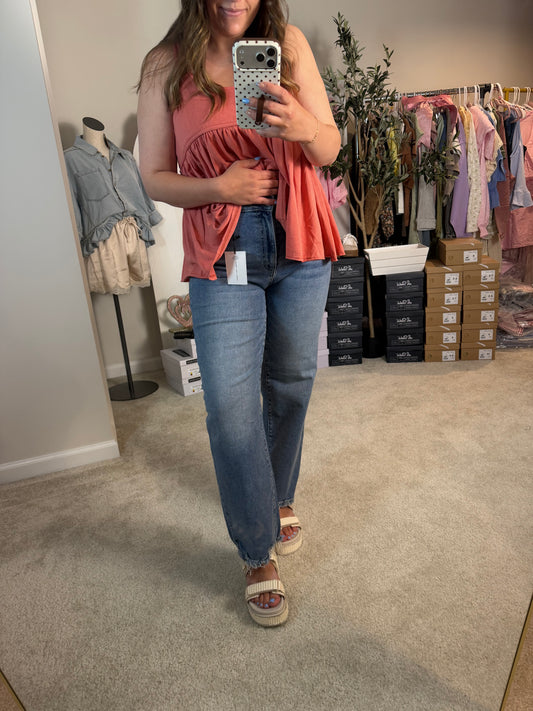 ZENANA STRETCH STRAIGHT LEG DENIM