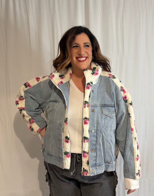 Floral Denim Jacket