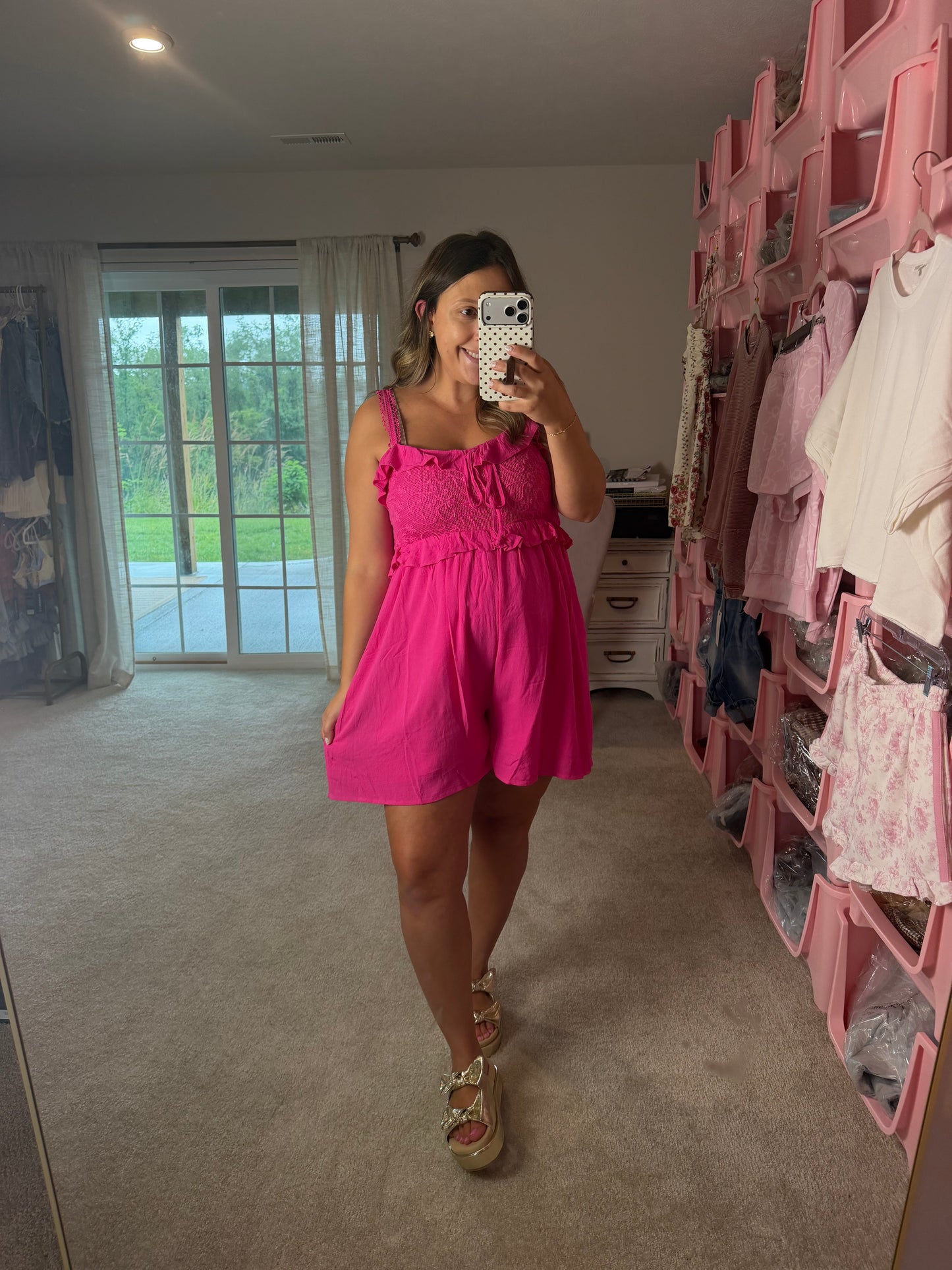 Hot Pink Romper