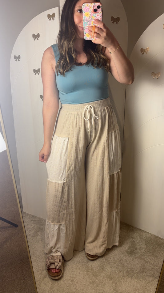Tiered Tan Pants