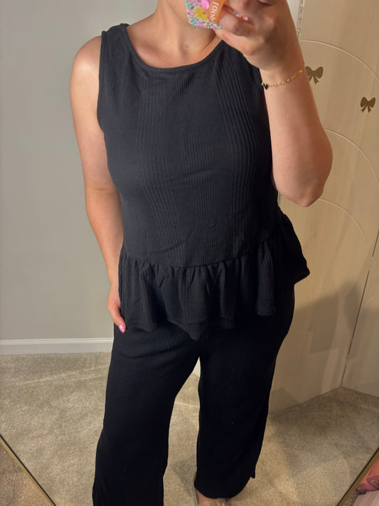 RUFFLE TANK AND PANT SET