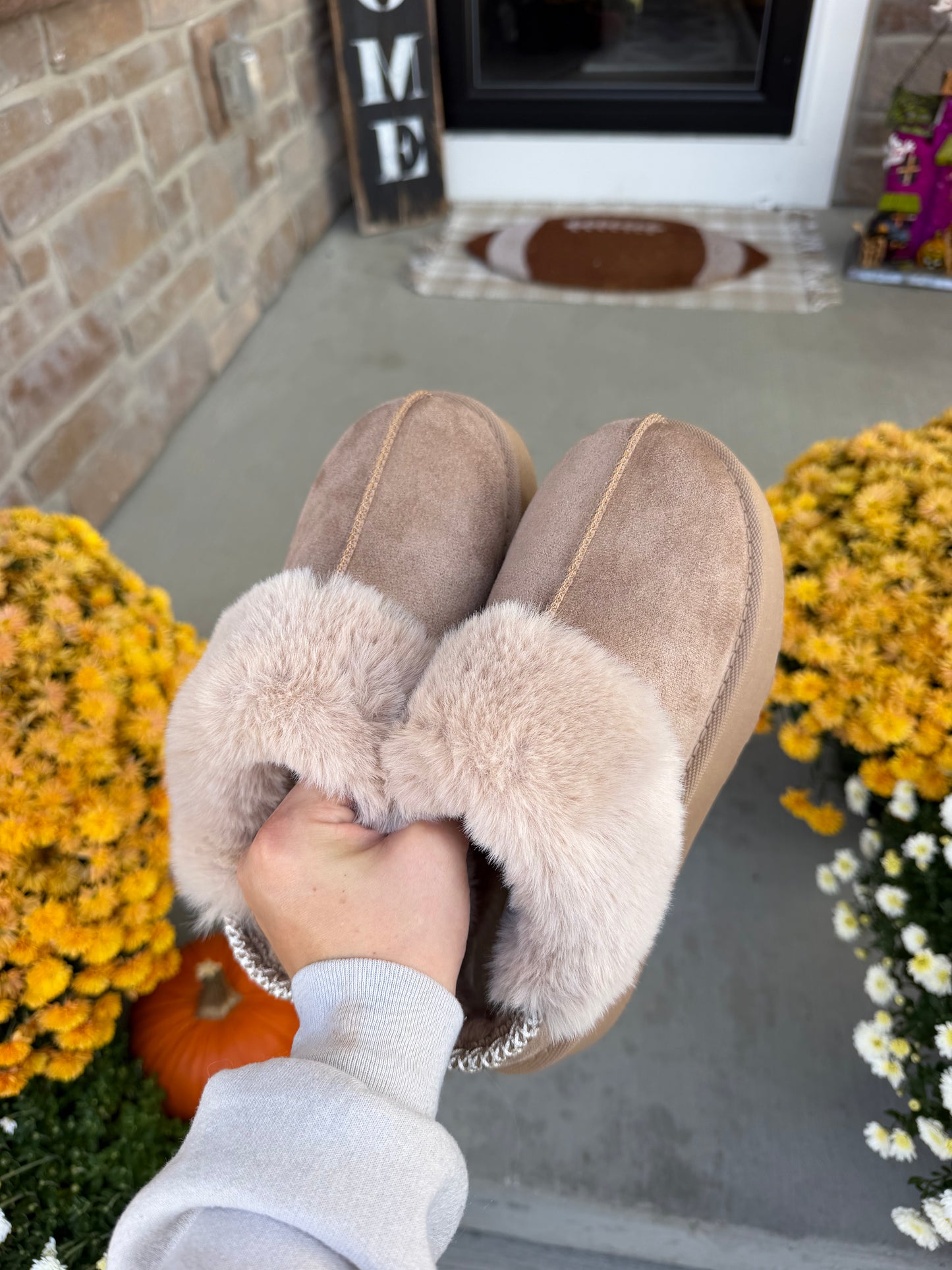 Cozy Sherpa Lined Platform Slingback