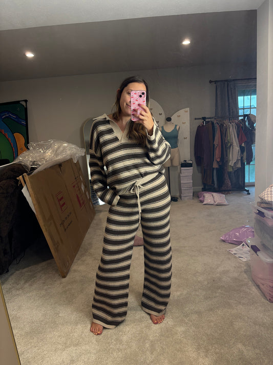 PRE ORDER: CHOCOLATE CREAM KNIT SET (SHIPS 10/15)