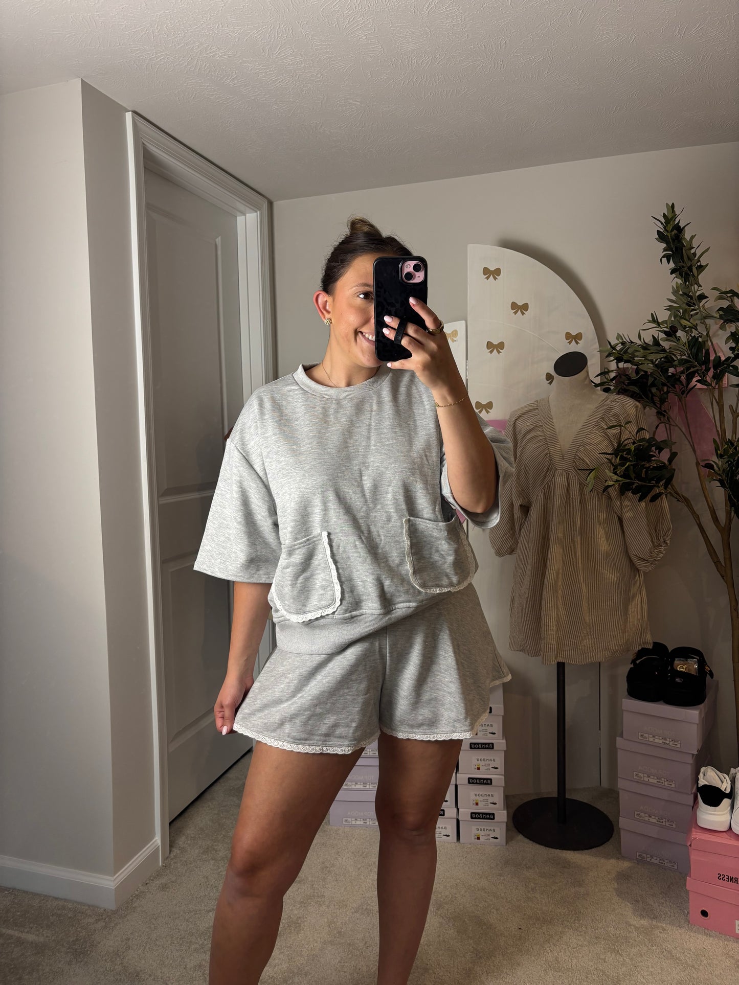 Grey Lace Set